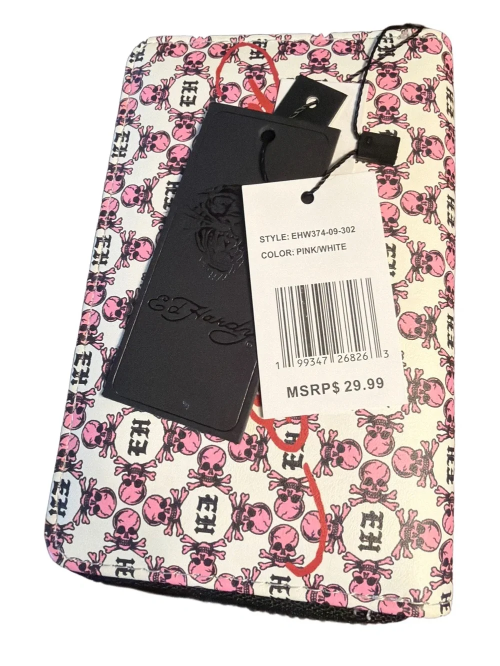 Ed Hardy NWT Pink Leopard Skull Tattoo Mini Backpack & Matching Wallet (P246)